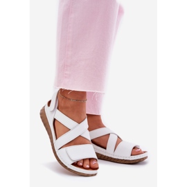 Sandales en cuir féminin Maciejka L6848-11 Blanc blanche 1