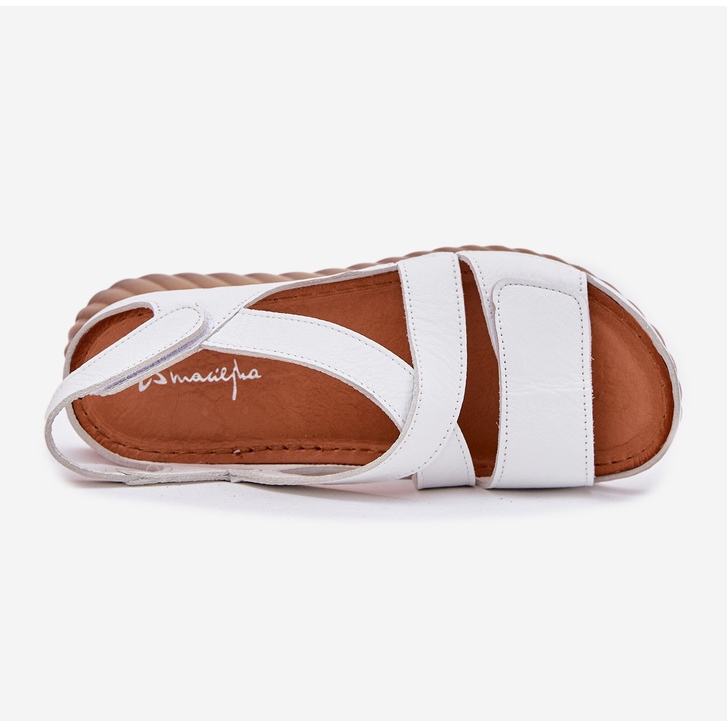 Sandales en cuir féminin Maciejka L6848-11 Blanc 2