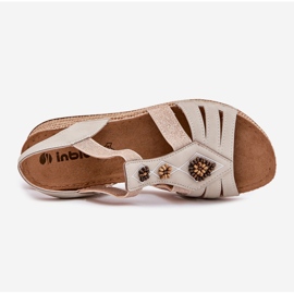 Sandales de coin pour femmes avec décorations INBLU RV000015 beige 2 Sandales de coin pour femmes avec décorations INBLU RV000015 beige 2