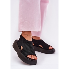 Sandales Plateforme Femme Noir le noir 2