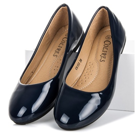Ballerines laquées bleu 3