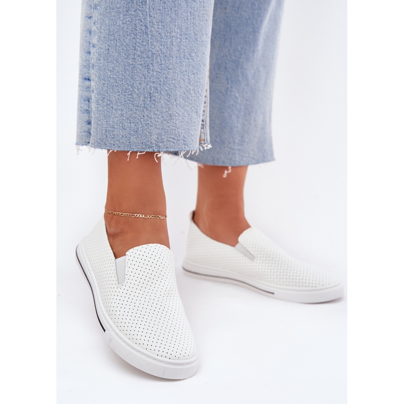 Sneakers de baskets pour femmes en cuir Eco Slock avec l'inscription blanche 2 Sneakers de baskets pour femmes en cuir Eco Slock avec l'inscription blanche 2