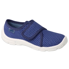 Chaussons enfants Befado avec Velcro 974Y505 bleu marine 1