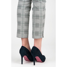 Erynn Escarpins en daim bleu marine 6