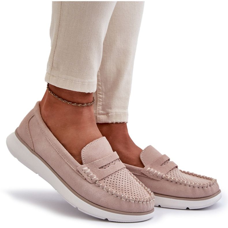 Modages en daim sur la plate-forme Beige Sergio Leone SP012 5