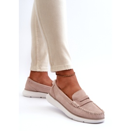 Modages en daim sur la plate-forme Beige Sergio Leone SP012 4