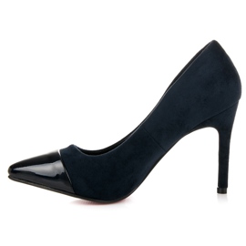 Erynn Escarpins en daim bleu marine 2