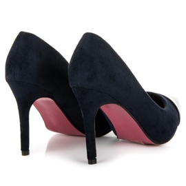 Erynn Escarpins en daim bleu marine 3
