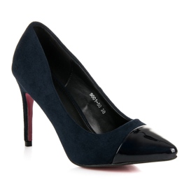 Erynn Escarpins en daim bleu marine 7