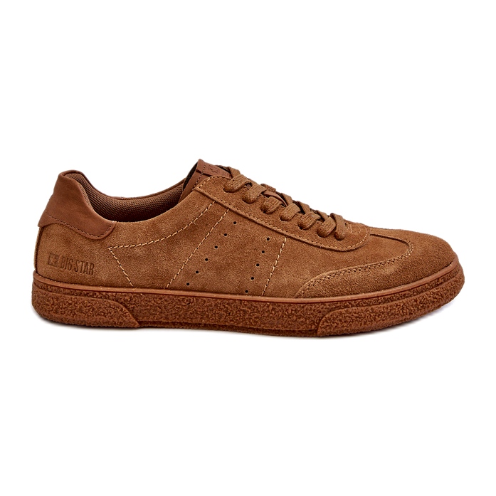 Baskets en daim pour hommes Big Star NN174186 Camel beige 5