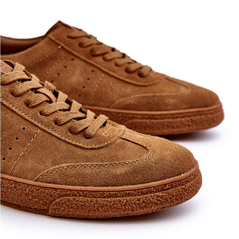 Baskets en daim pour hommes Big Star NN174186 Camel beige 4