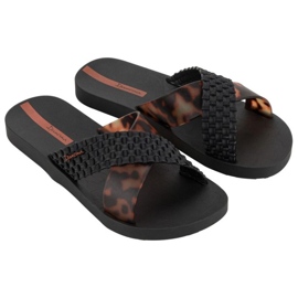 Ipanema Slide Slide 27214 BC402 Black Leopard Flip -flops le noir 1