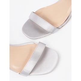 Sandales à thèmes basses en argent gris 2