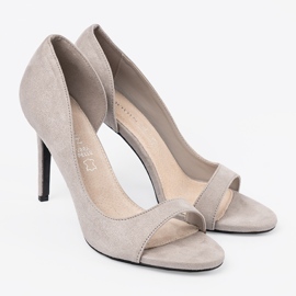Goodin Pompes en daim gris avec doigts nus 4