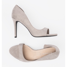 Goodin Pompes en daim gris avec doigts nus 2