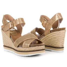 Kylie Sandales compensées jaune 1