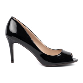 Seastar Pompes à verni noires avec doigts nus le noir 3