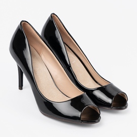 Seastar Pompes à verni noires avec doigts nus le noir 4