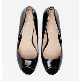 Seastar Pompes à verni noires avec doigts nus 1