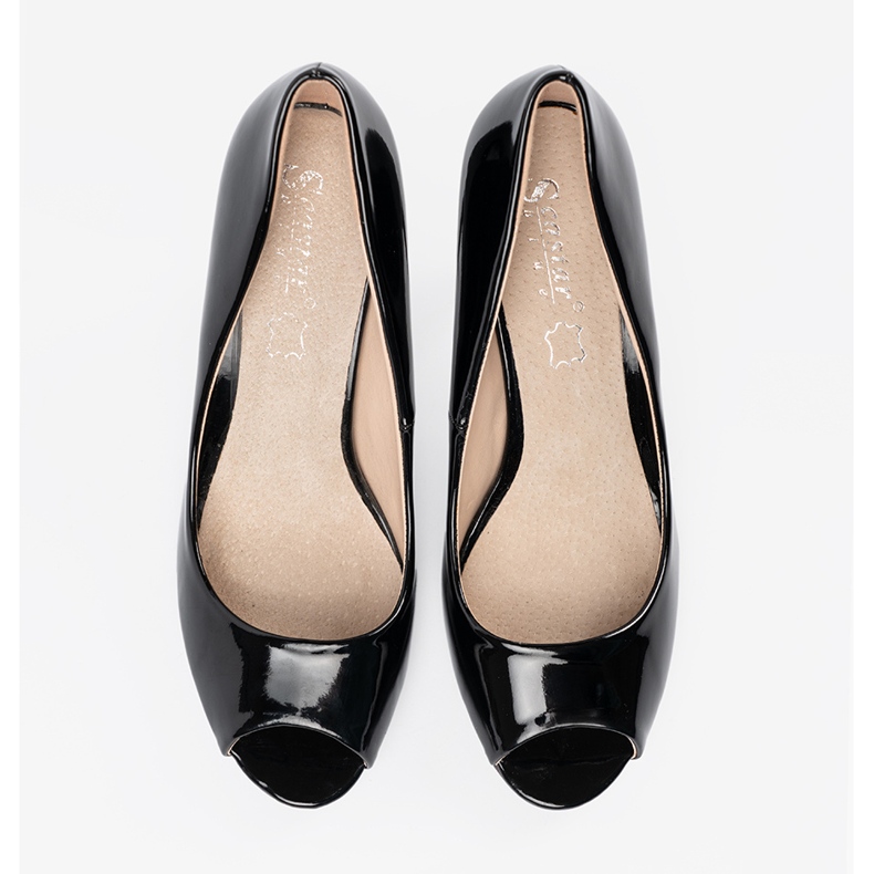 Seastar Pompes à verni noires avec doigts nus le noir 1