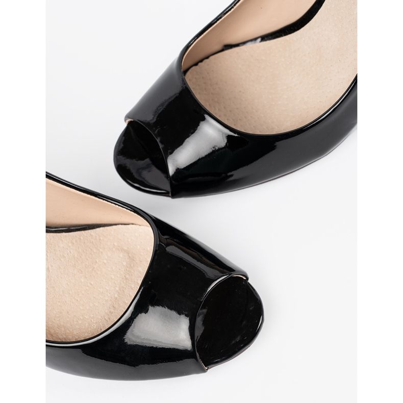 Seastar Pompes à verni noires avec doigts nus 2