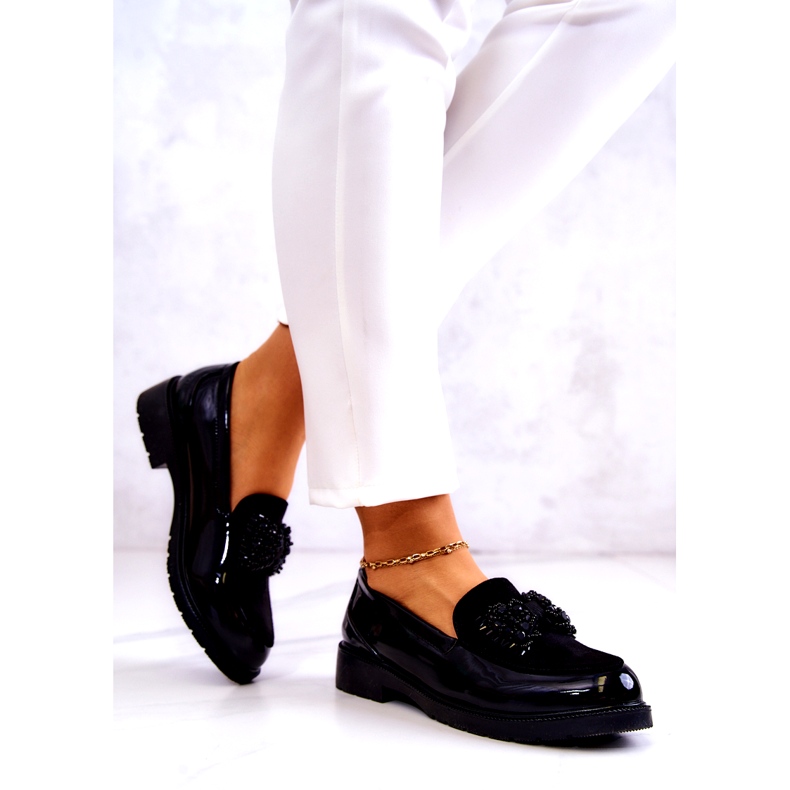 S.Barski Les mocassins lafefer verni les femmes noires 2