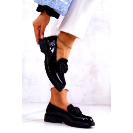 S.Barski Les mocassins lafefer verni les femmes noires le noir 3