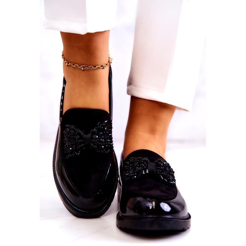 S.Barski Les mocassins lafefer verni les femmes noires 4