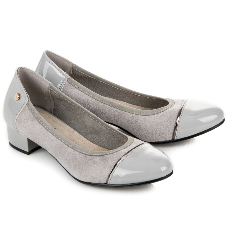 Vices Chaussures décontractées à talons bas gris 1