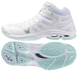 MIZUNO WAVE TENSION 2 MID V1GC246545 Volleyball Chaussures blanc 1