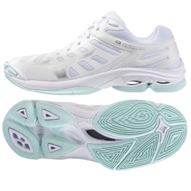 Voltage des vagues Mizuno 2 V1GC246045 Volleyball Chaussures blanche 1