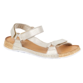 Olivier Sandales féminines aux pieds nus Kallia Leather Golden doré 1