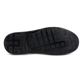 KOMODO Chaussures pour hommes en slip-on en cuir naturel 854k noir le noir 5