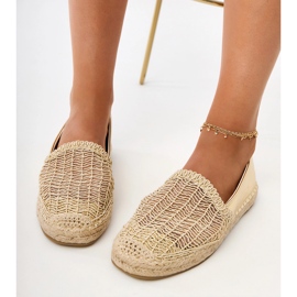 Openwork Espadrilles sur la plate-forme d'or 2
