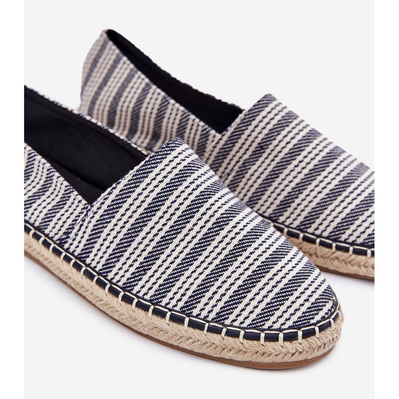 Espadrilles masculines avec bleu marine tresse 2 Espadrilles masculines avec bleu marine tresse 2