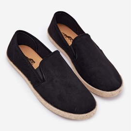 Espadrilles Sneakers pour hommes avec Eco en daim noir le noir 1