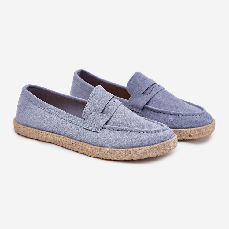 Mocassins pour hommes avec tresse bleue 1 Mocassins pour hommes avec tresse bleue 1