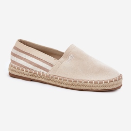 Eco en daim masculin Espadrilles Beige 5