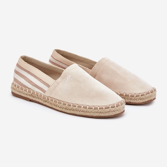 Eco en daim masculin Espadrilles Beige 1