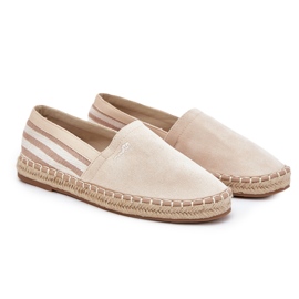 Eco en daim masculin Espadrilles Beige 6