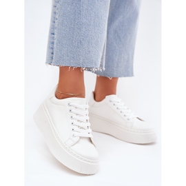 Baskets à plateforme pour femmes, blanc 2