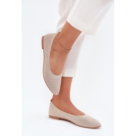 Ballerines de matériaux beige-maille ballerines beige 2
