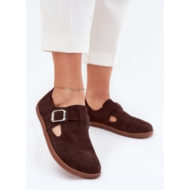 Chaussures en daim pour femmes avec bosses aux pieds nus zazoo n1261 chocolat brun 2 Chaussures en daim pour femmes avec bosses aux pieds nus zazoo n1261 chocolat brun 2