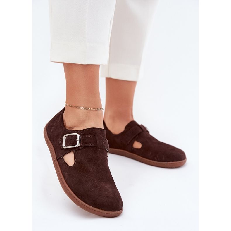 Chaussures en daim pour femmes avec bosses aux pieds nus zazoo n1261 chocolat brun 2 Chaussures en daim pour femmes avec bosses aux pieds nus zazoo n1261 chocolat brun 2