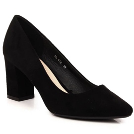 Escarpins en daim sur le poteau Sergio Leone W SK403A noir le noir 11