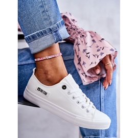 Baskets basses en cuir pour femmes Big Star KK274010 Blanc blanche 5