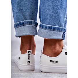 Baskets basses en cuir pour femmes Big Star KK274010 Blanc blanche 3