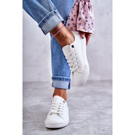 Baskets basses en cuir pour femmes Big Star KK274010 Blanc 4