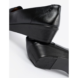 Shelvt Chaussures classiques noires glissées le noir 1
