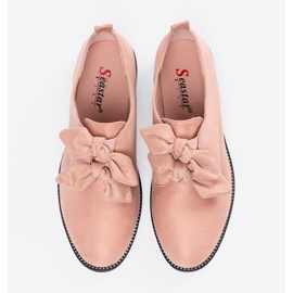Seastar Chaussures en daim rose clair avec un arc décoratif 2